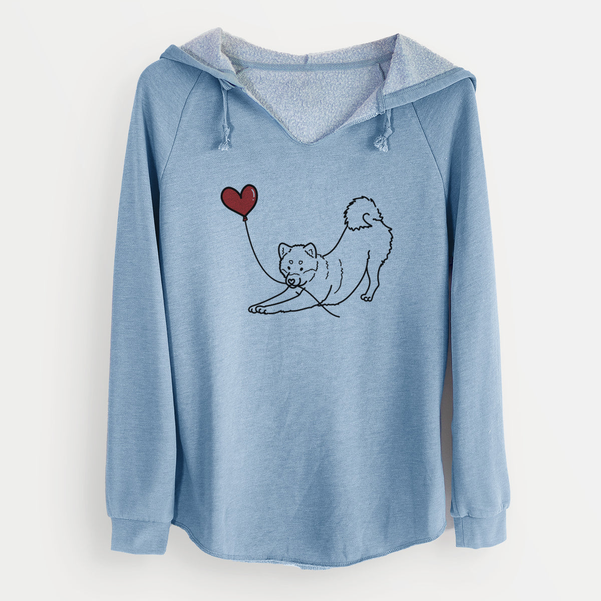 Shiba Inu Heart String - Cali Wave Hooded Sweatshirt