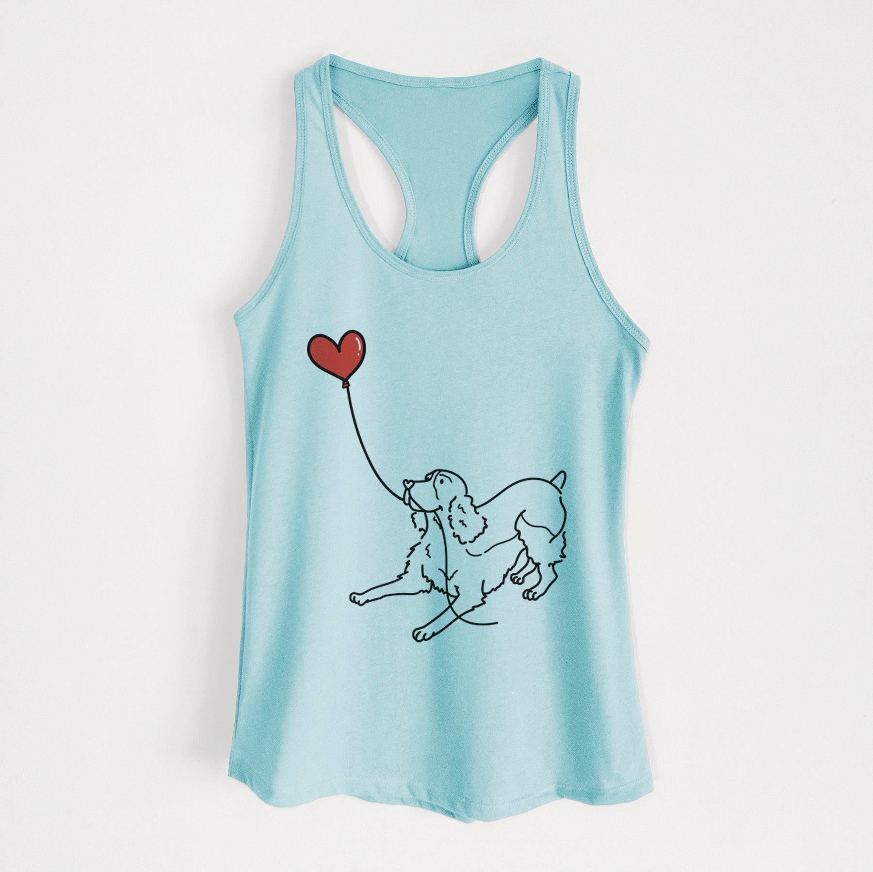 English Springer Spaniel Heart String - Women's Racerback Tanktop