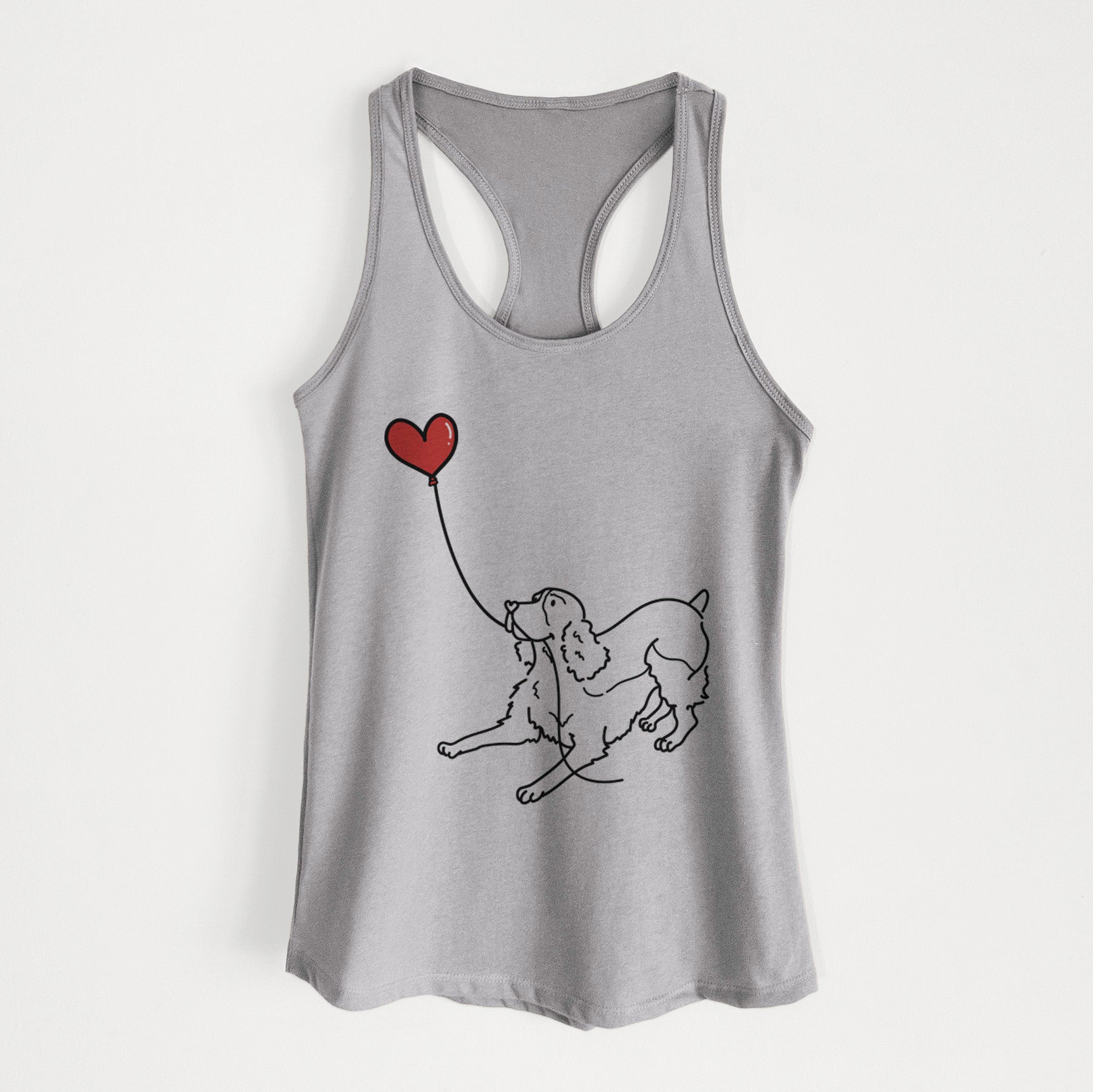 English Springer Spaniel Heart String - Women's Racerback Tanktop