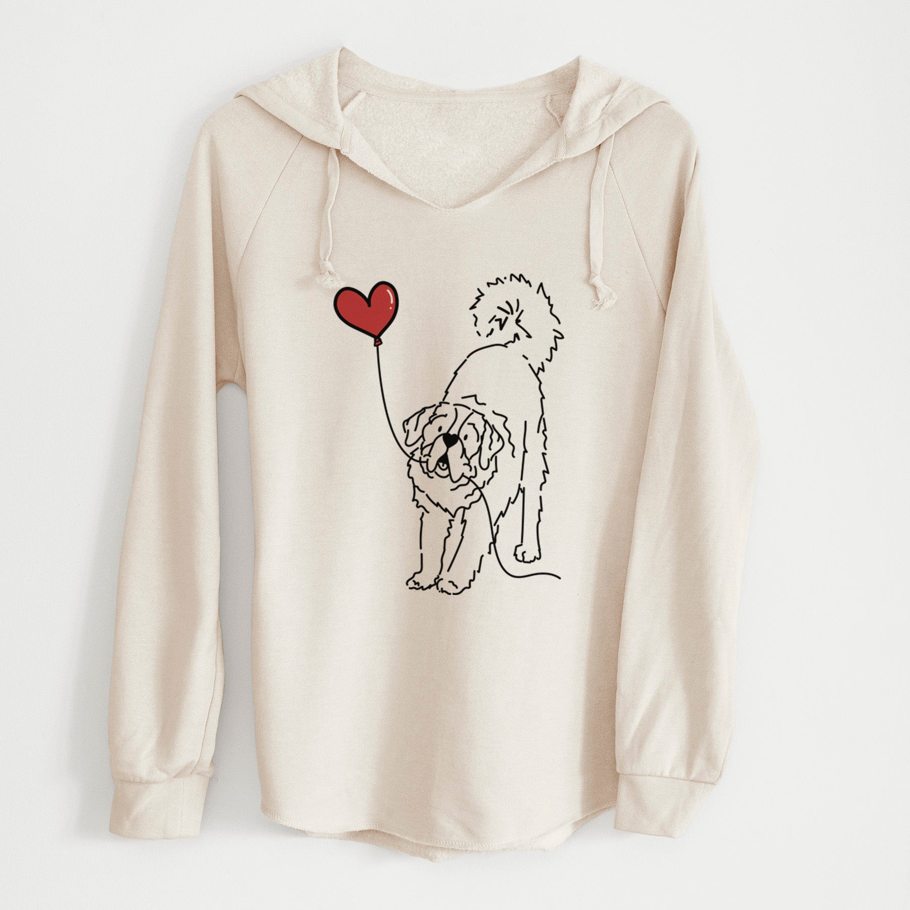 Saint Bernard Heart String - Cali Wave Hooded Sweatshirt