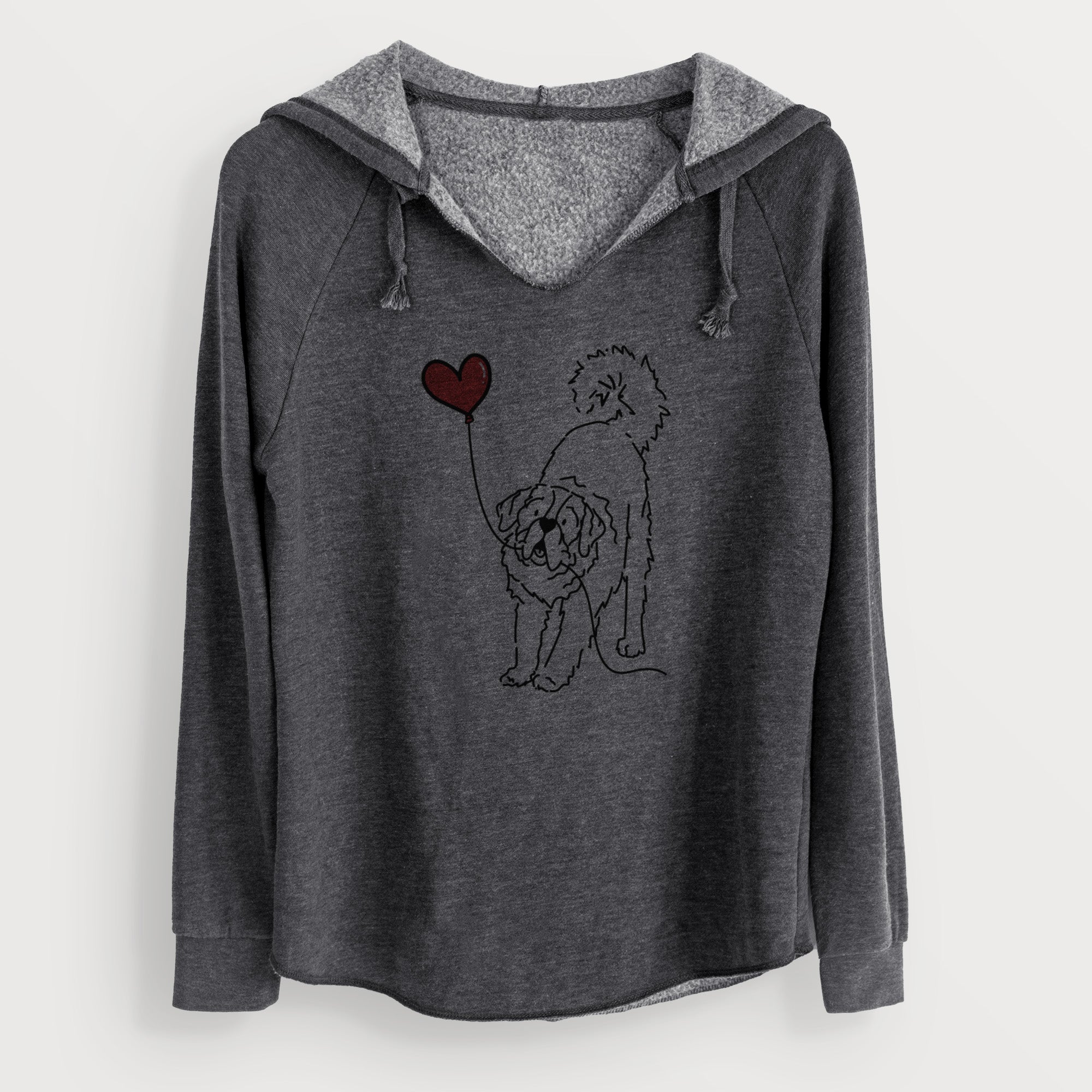 Saint Bernard Heart String - Cali Wave Hooded Sweatshirt