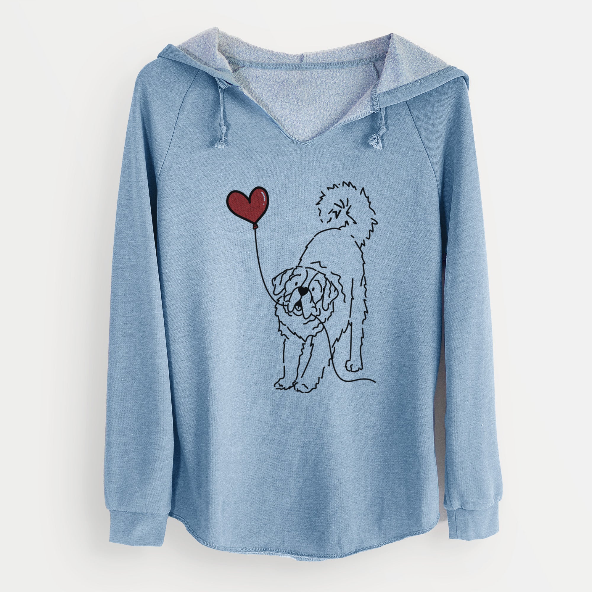 Saint Bernard Heart String - Cali Wave Hooded Sweatshirt