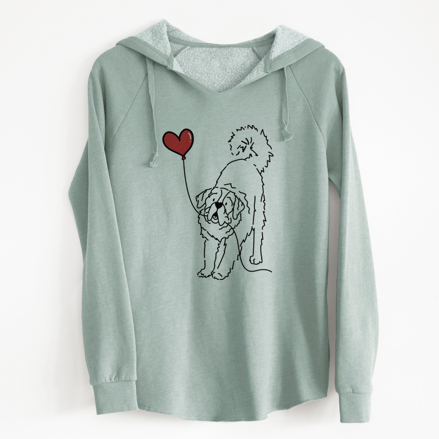 Saint Bernard Heart String - Cali Wave Hooded Sweatshirt