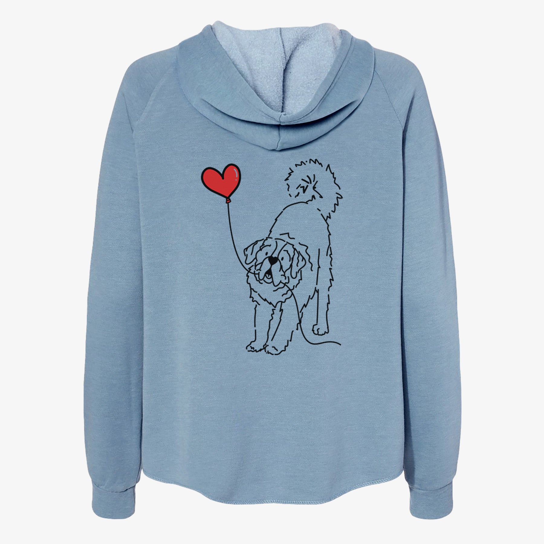 Saint Bernard Heart String- Women's Cali Wave Zip-Up Sweatshirt