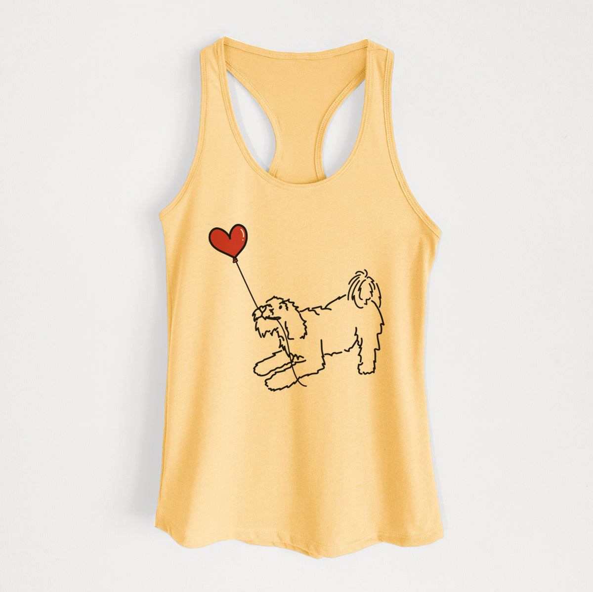 Terrier Mix Heart String - Women's Racerback Tanktop