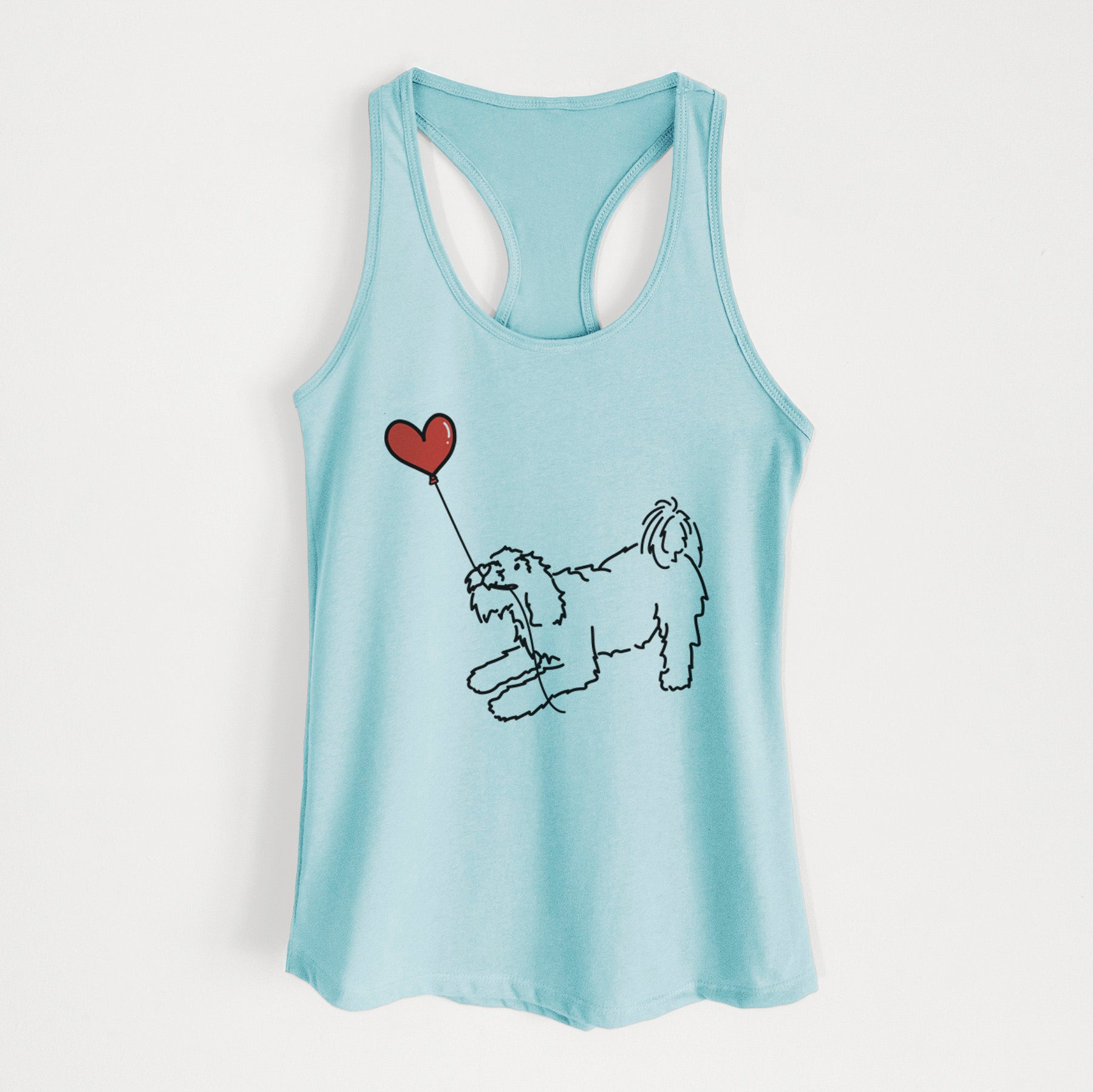 Terrier Mix Heart String - Women's Racerback Tanktop