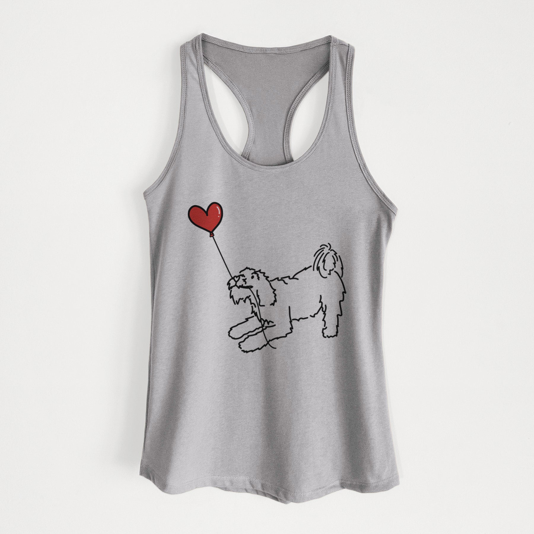 Terrier Mix Heart String - Women's Racerback Tanktop