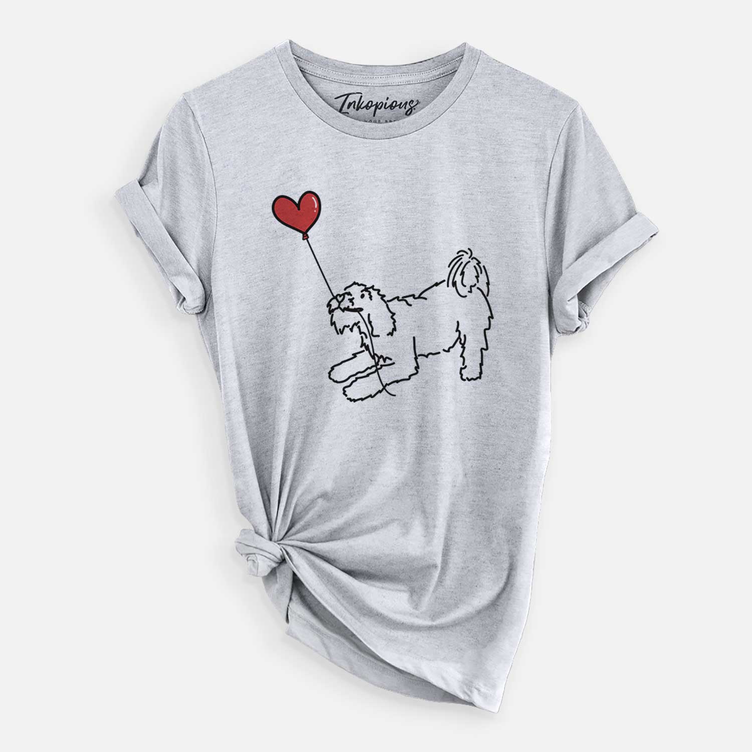 Terrier Mix Heart String - Unisex Crewneck