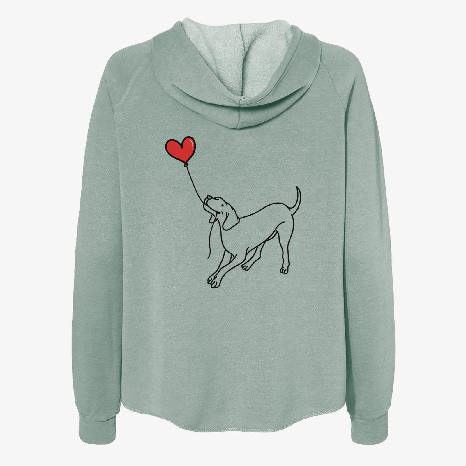 Vizsla Heart String- Women's Cali Wave Zip-Up Sweatshirt