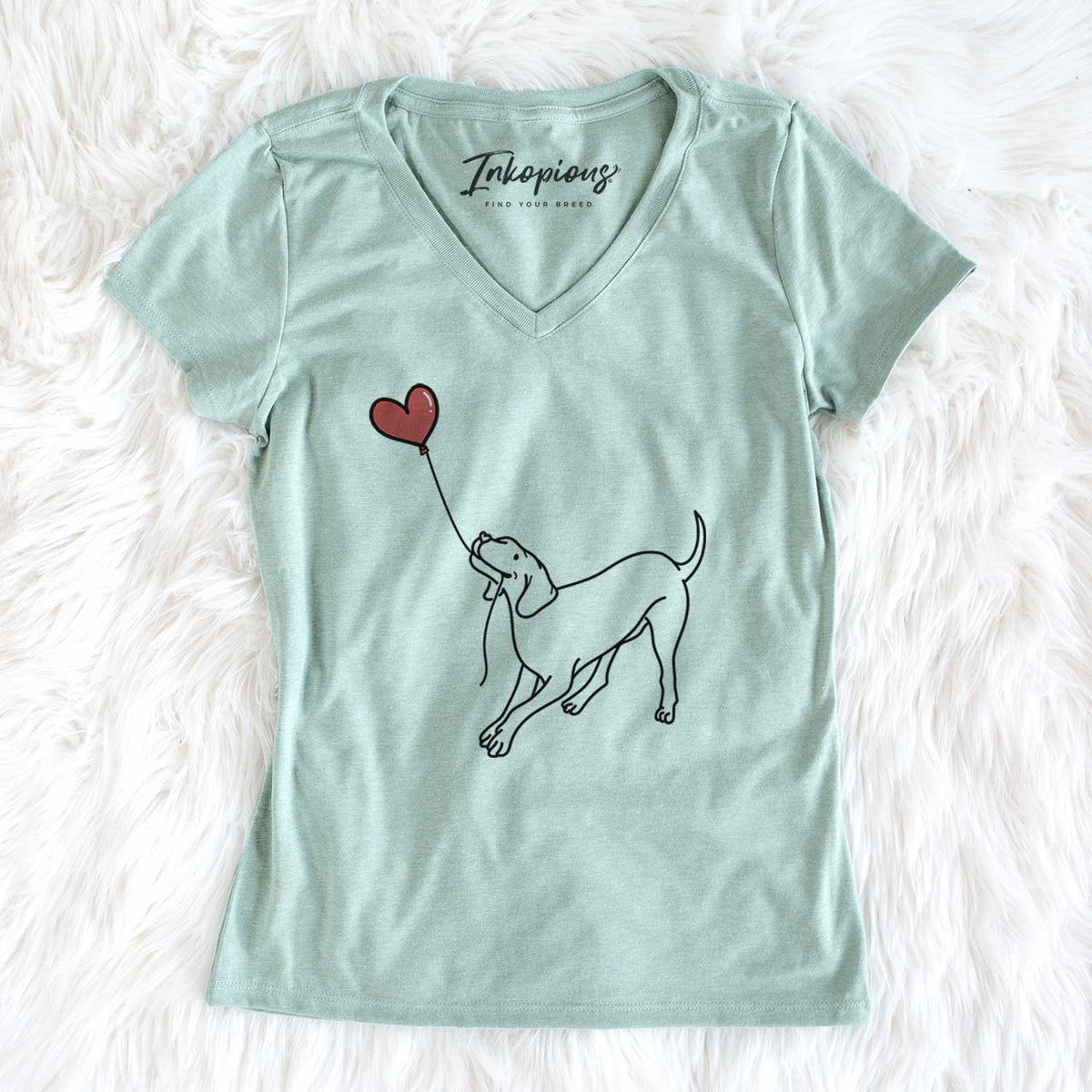 Vizsla Heart String - Women's V-neck Shirt