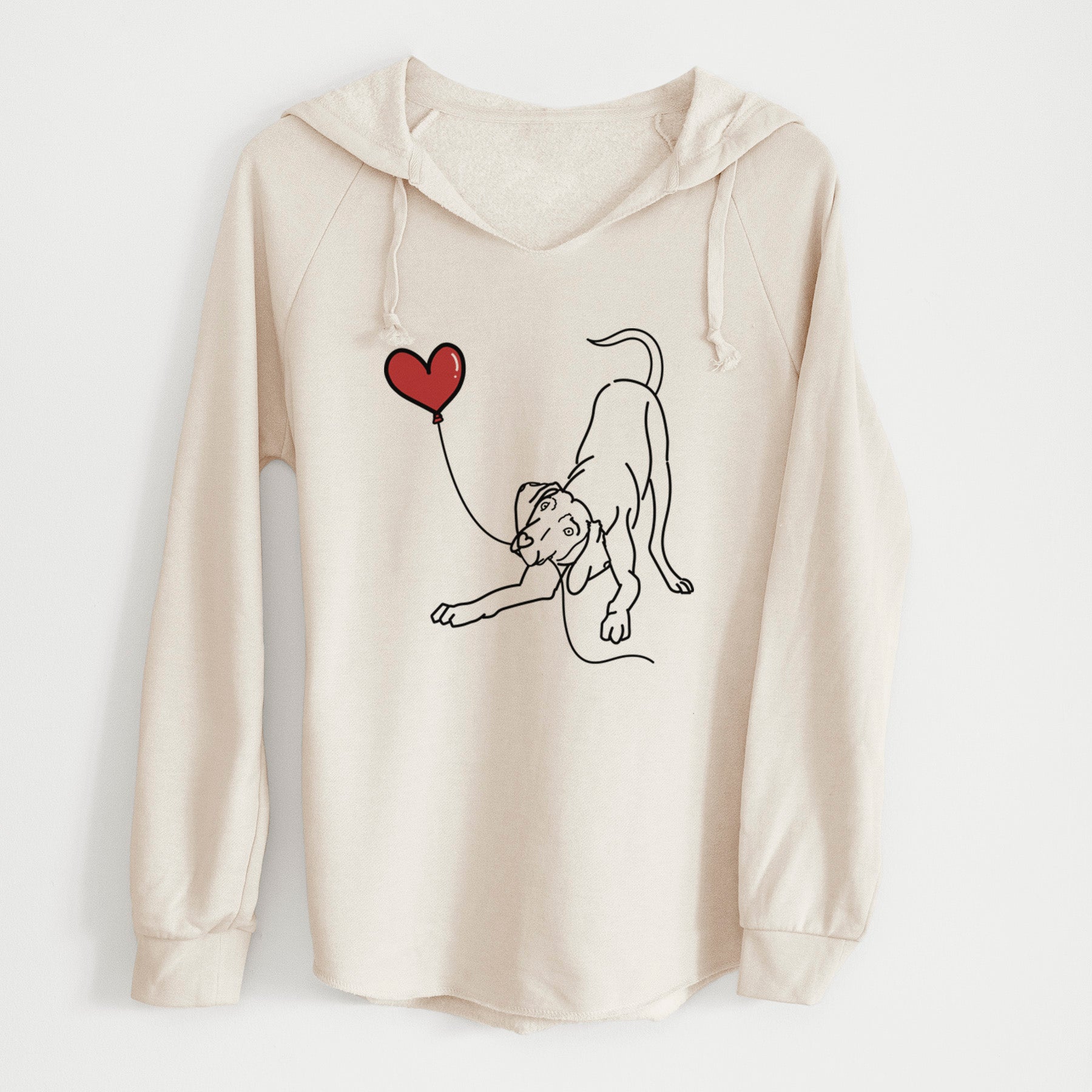 Weimaraner Heart String - Cali Wave Hooded Sweatshirt