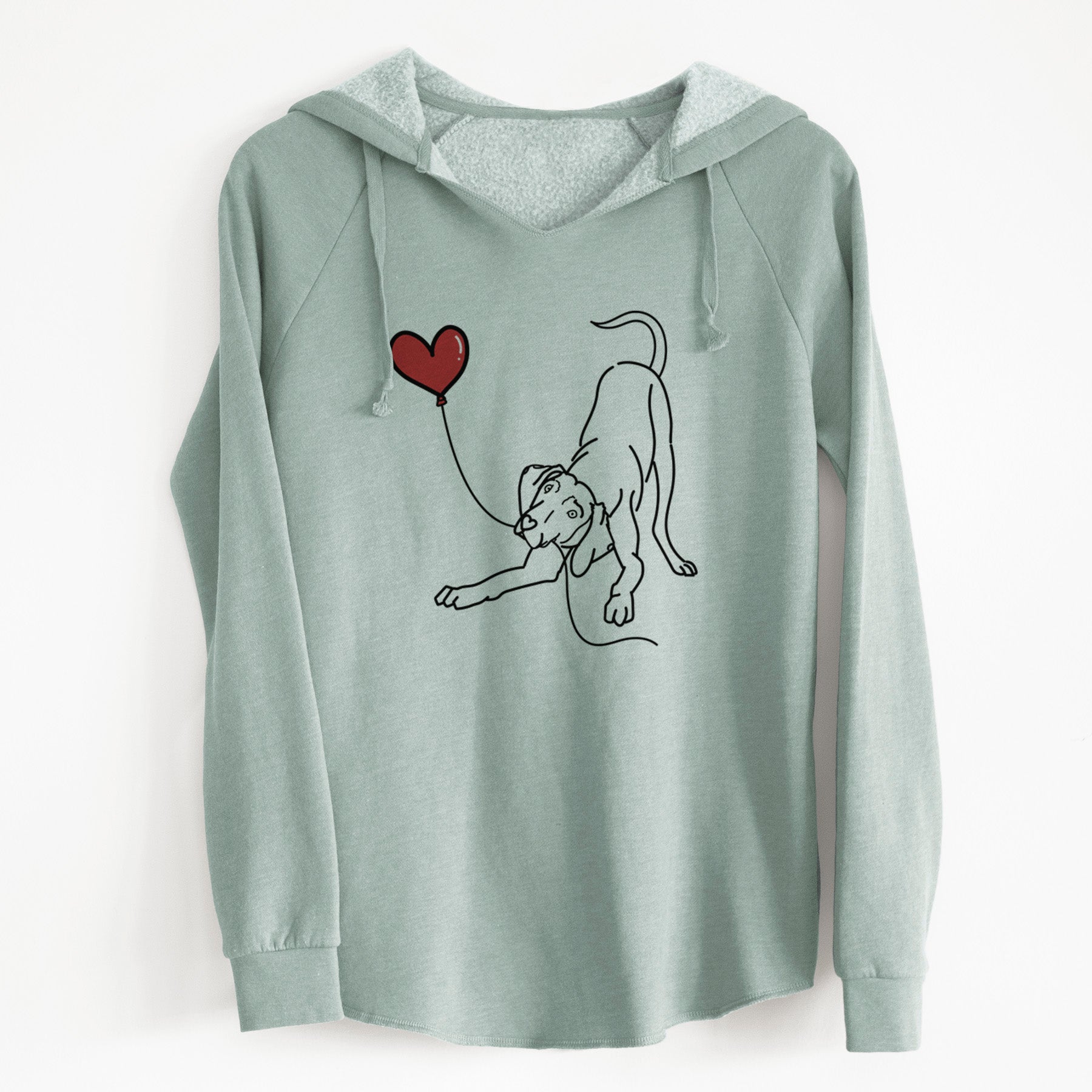 Weimaraner Heart String - Cali Wave Hooded Sweatshirt