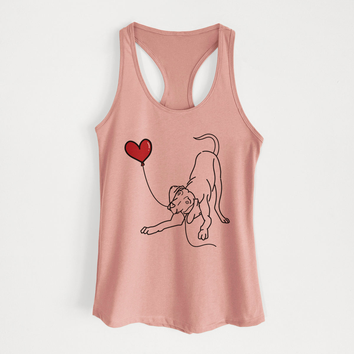 Weimaraner Heart String - Women&#39;s Racerback Tanktop