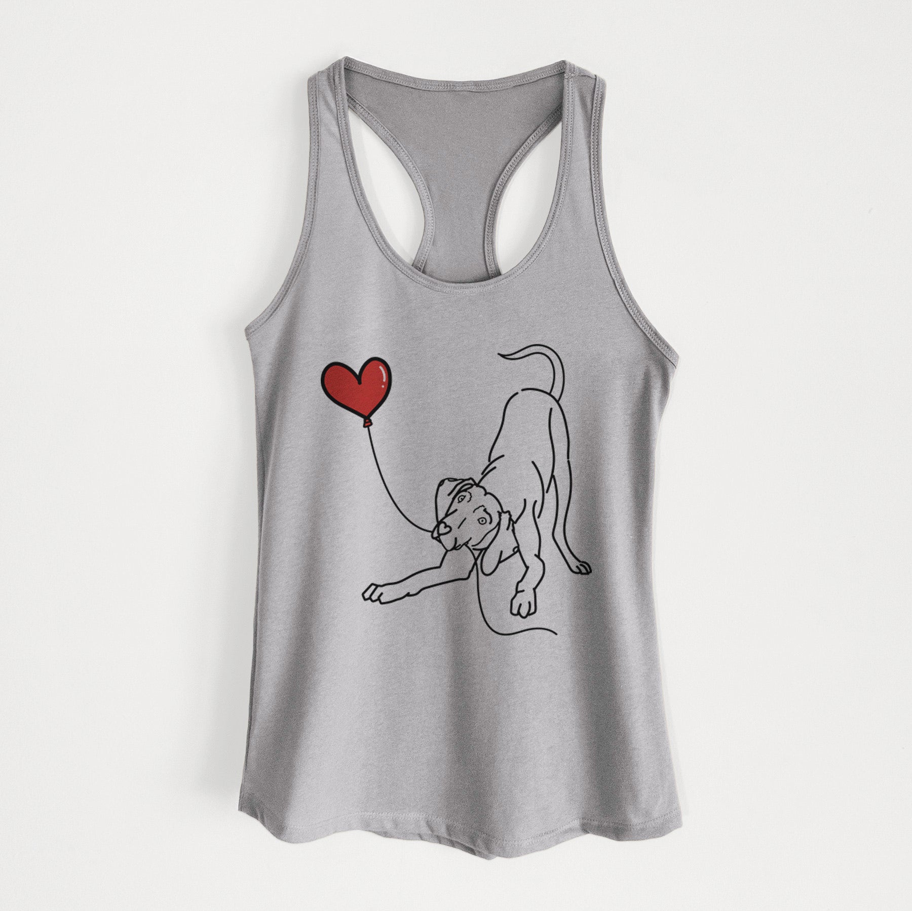 Weimaraner Heart String - Women's Racerback Tanktop
