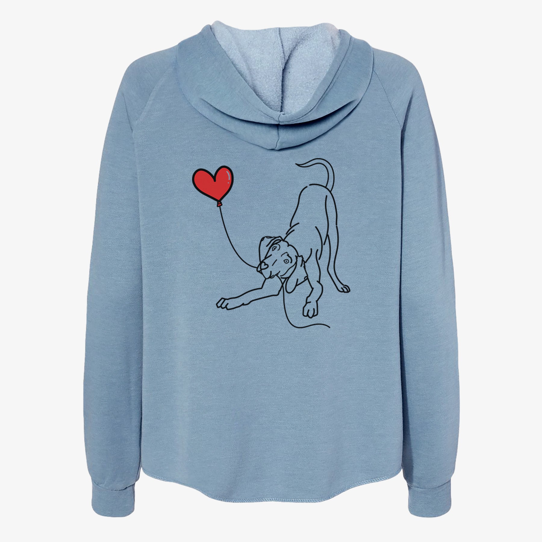 Weimaraner Heart String- Women's Cali Wave Zip-Up Sweatshirt