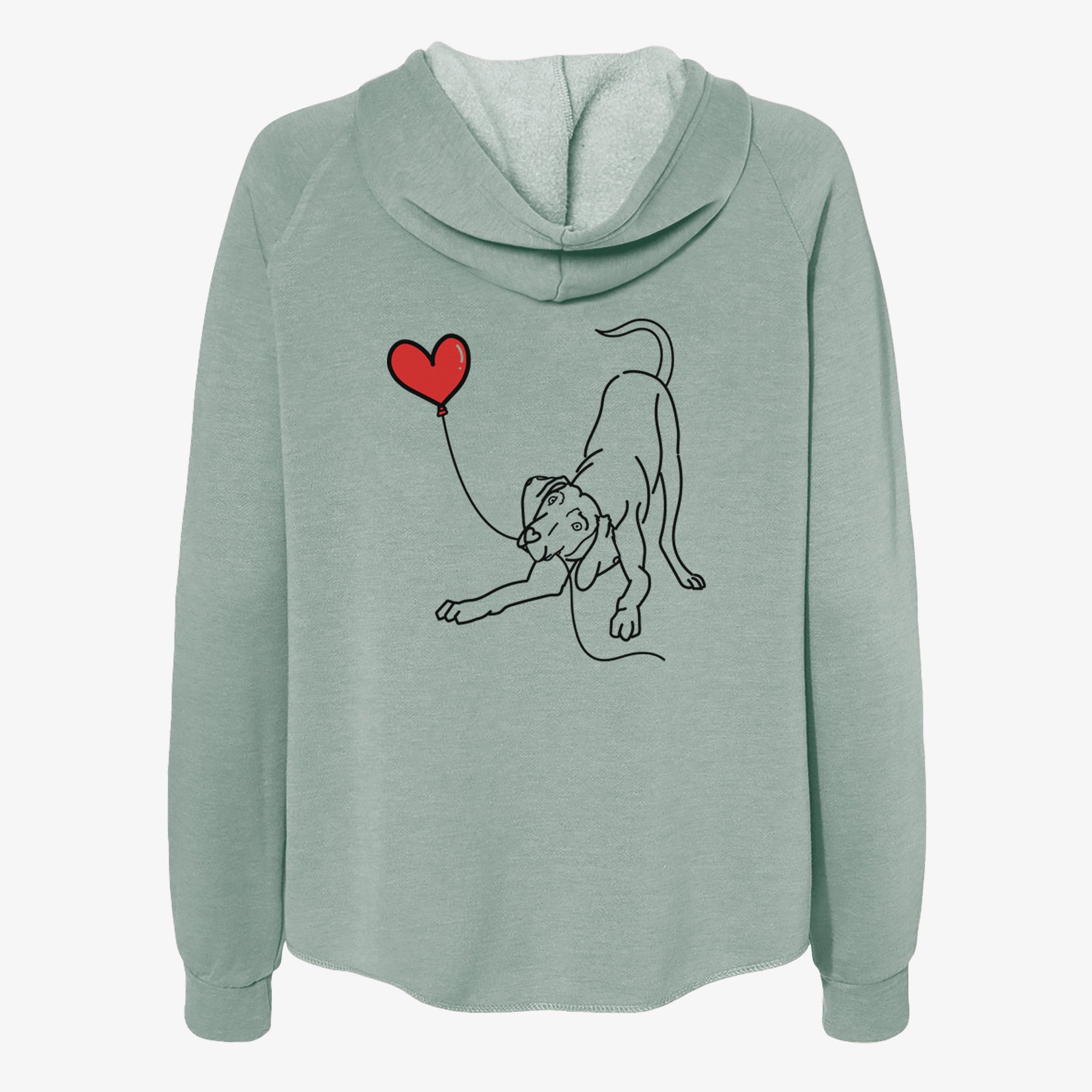 Weimaraner Heart String- Women's Cali Wave Zip-Up Sweatshirt