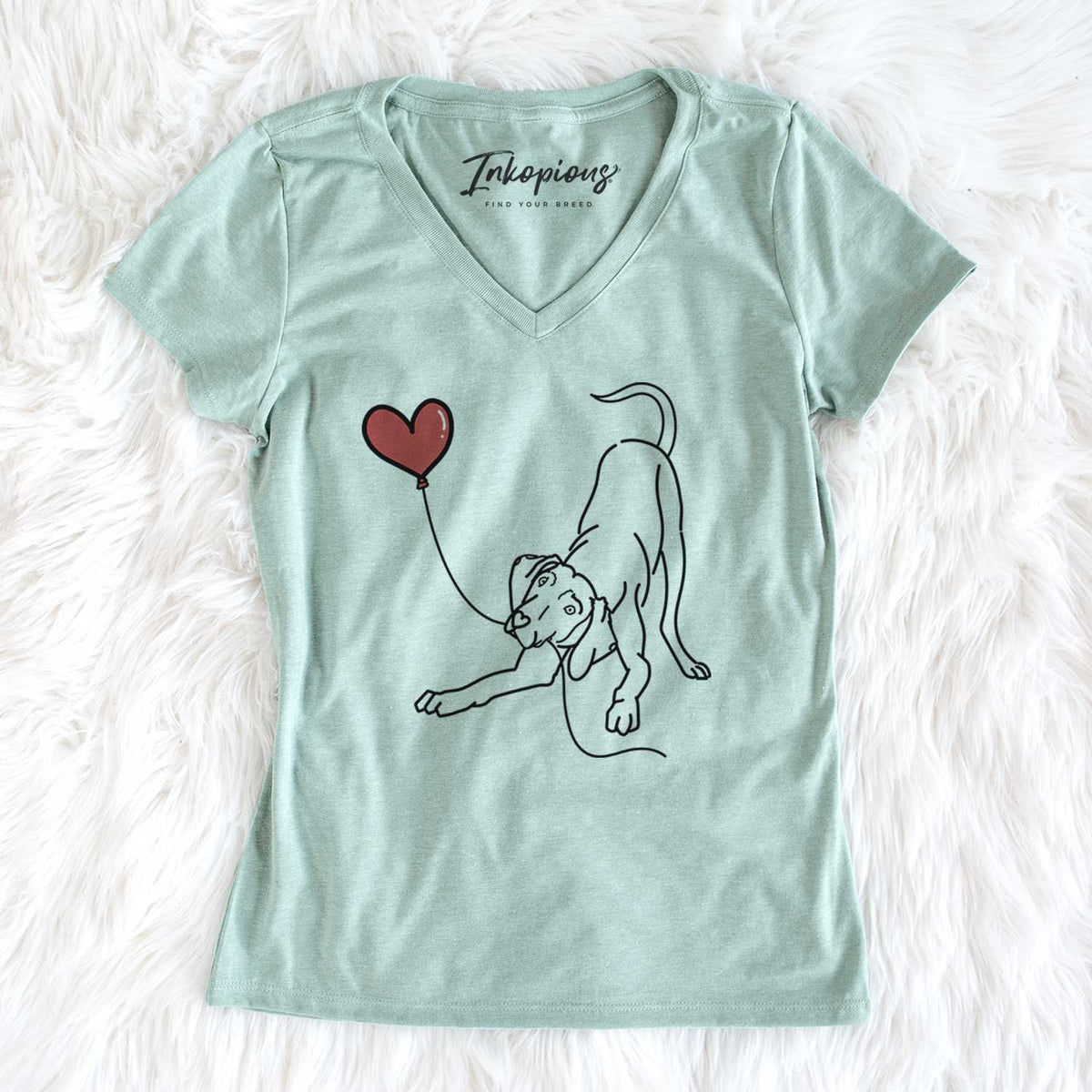 Weimaraner Heart String - Women's V-neck Shirt