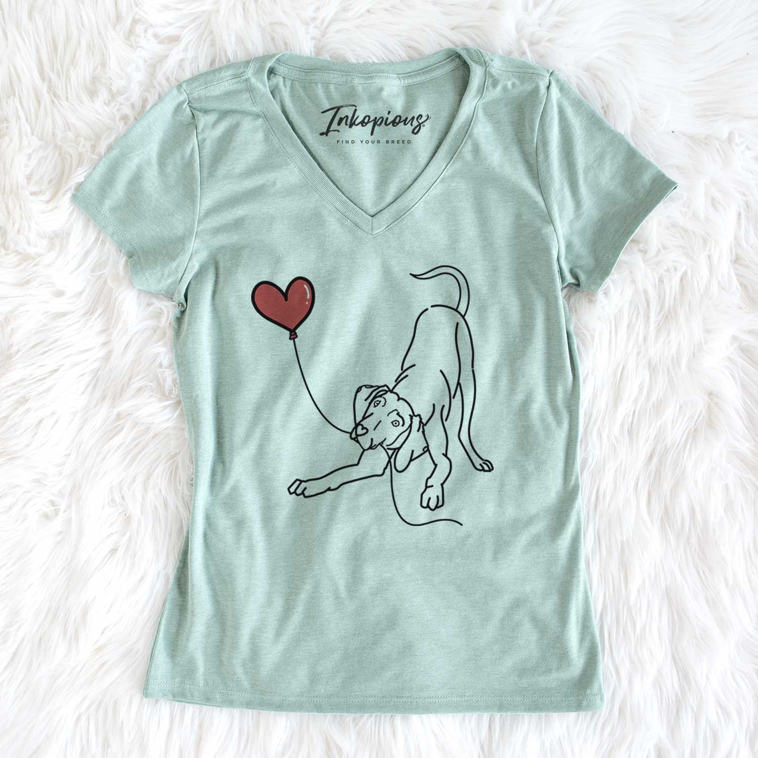 Weimaraner Heart String - Women's V-neck Shirt