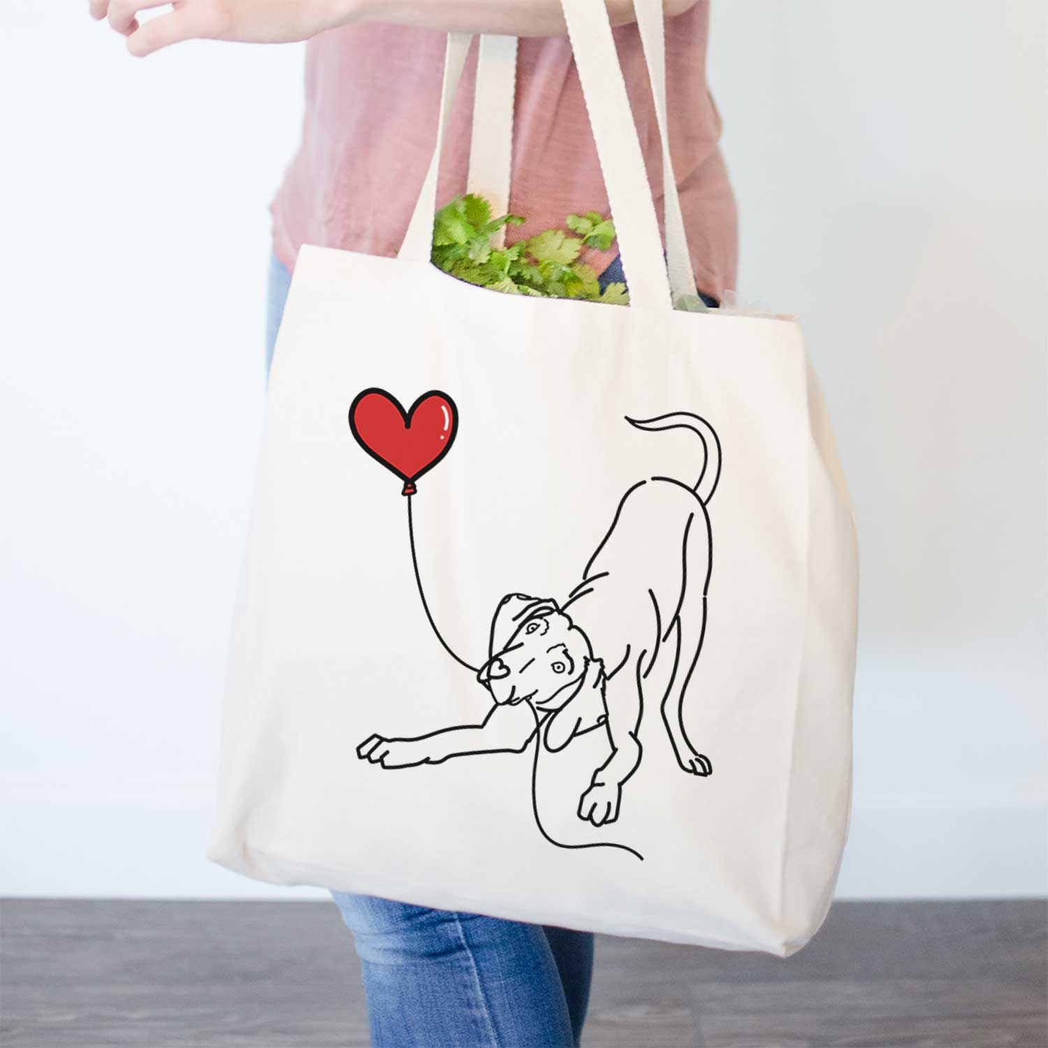 Weimaraner Heart String- Tote Bag