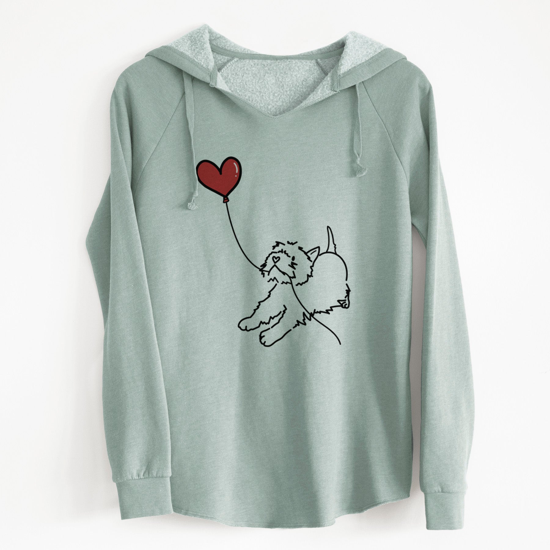 West Highland Terrier Heart String - Cali Wave Hooded Sweatshirt