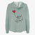 West Highland Terrier Heart String- Women's Cali Wave Zip-Up Sweatshirt