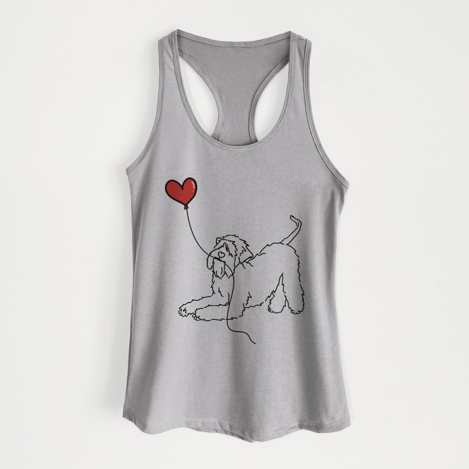 Soft-Coated Wheaten Terrier Heart String - Women's Racerback Tanktop