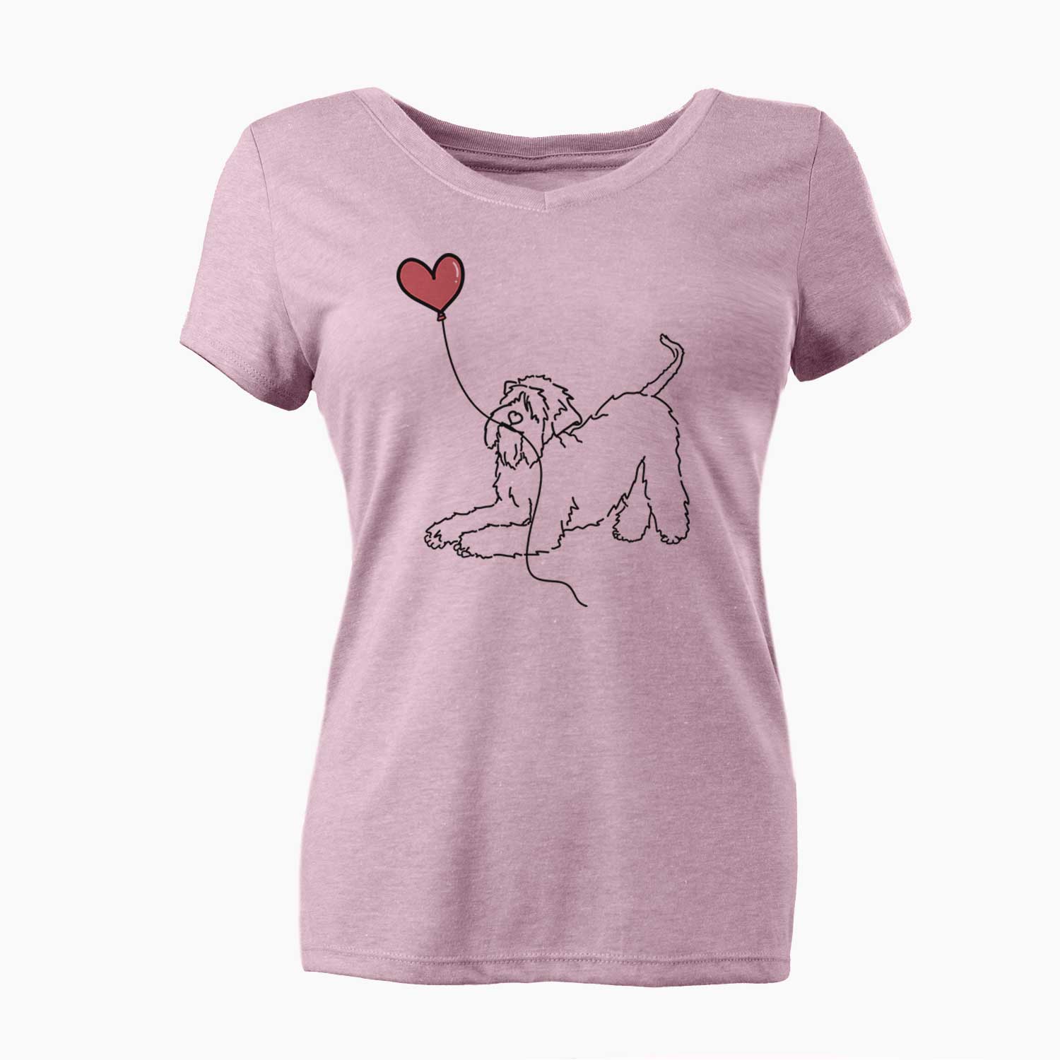 Soft-Coated Wheaten Terrier Heart String - Women's V-neck Shirt