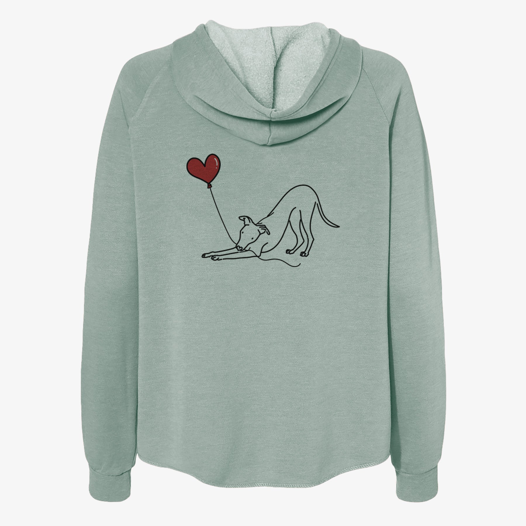 Whippet Heart String- Women's Cali Wave Zip-Up Sweatshirt
