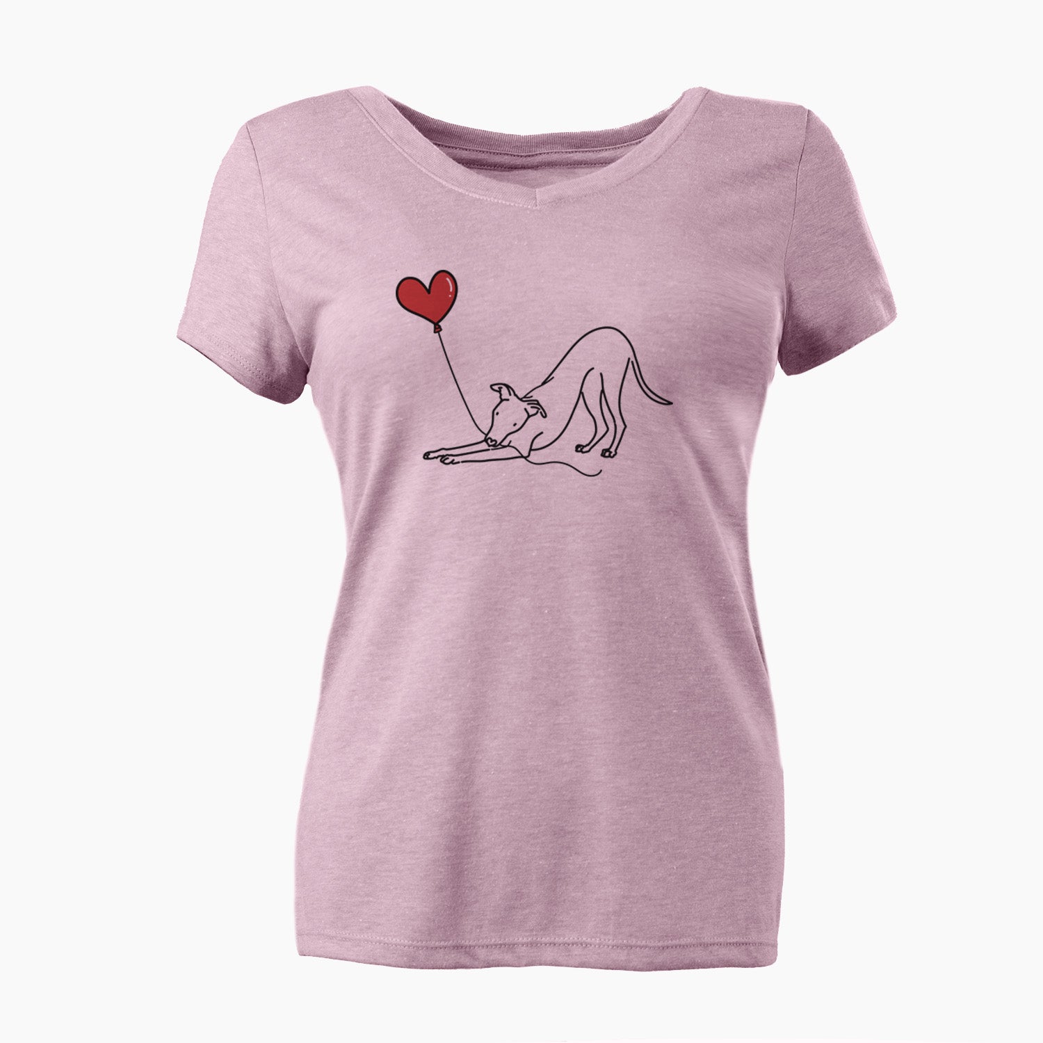 Whippet Heart String - Women's Perfect V-neck Shirt