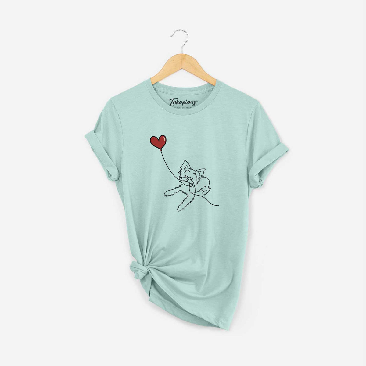 Yorkshire Terrier Heart String - Unisex Crewneck