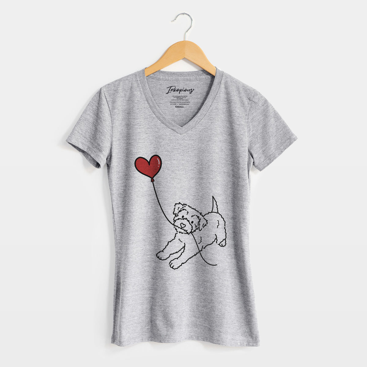 Yorkiepoo Heart String - Women&#39;s Perfect V-neck Shirt