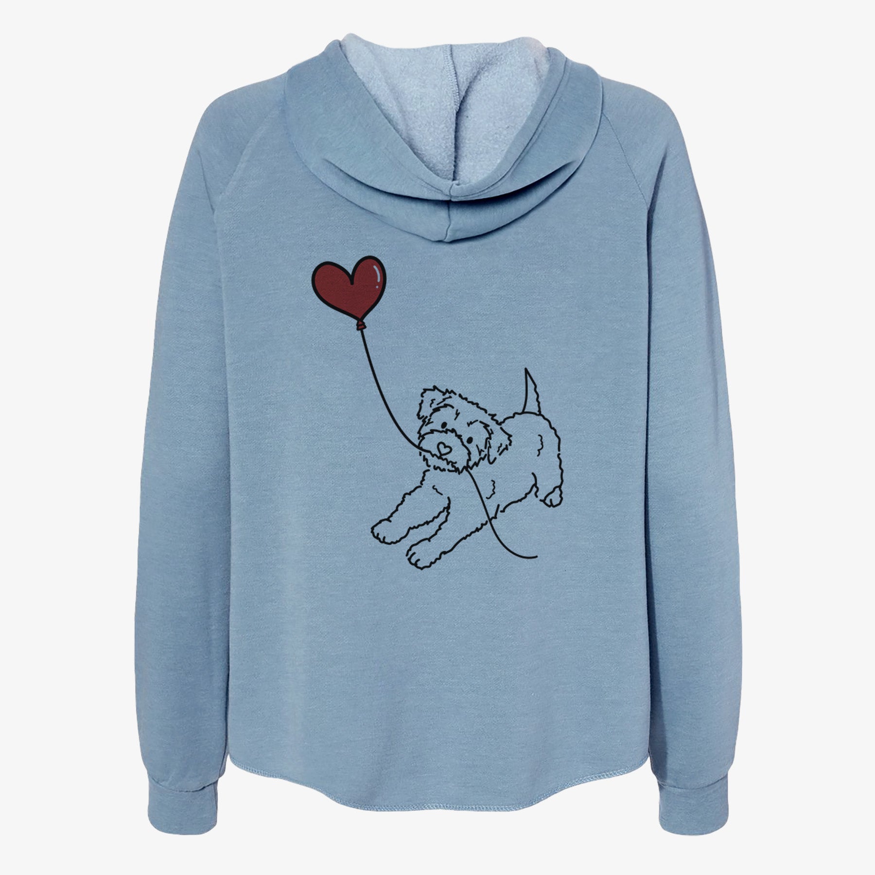 Yorkiepoo Heart String- Women's Cali Wave Zip-Up Sweatshirt