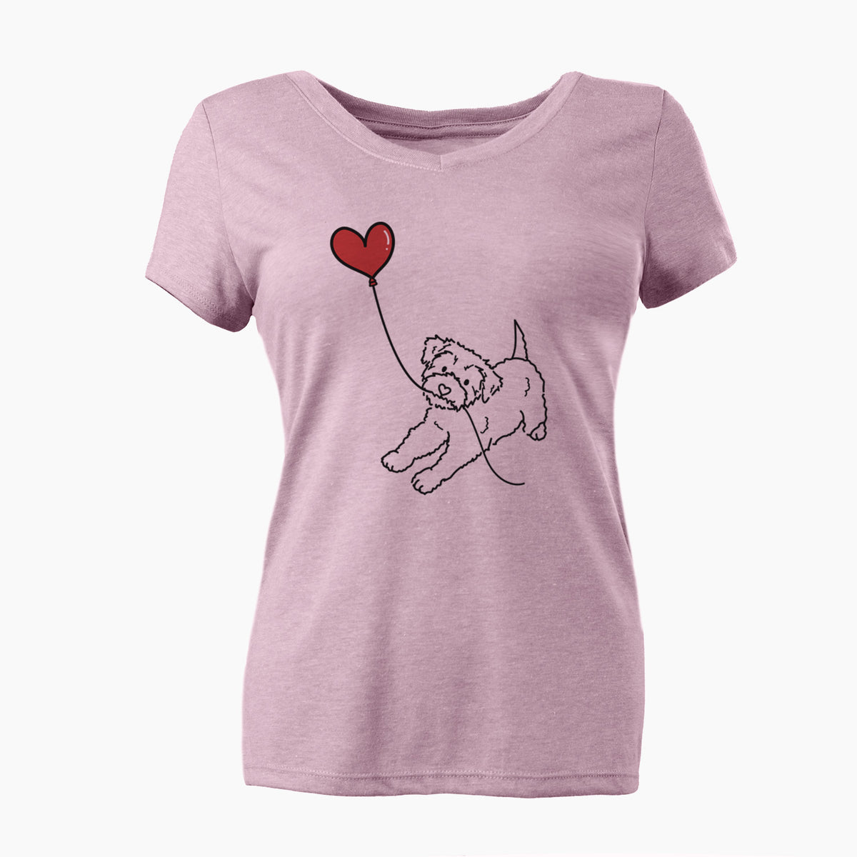 Yorkiepoo Heart String - Women's Perfect V-neck Shirt