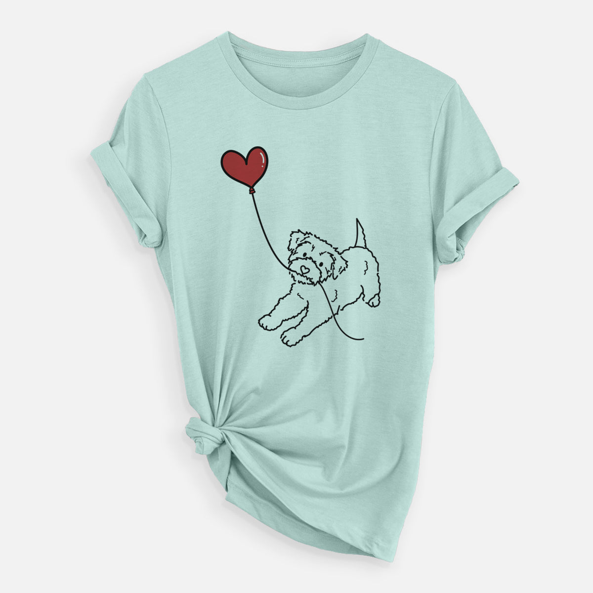 Yorkiepoo Heart String - Unisex Crewneck