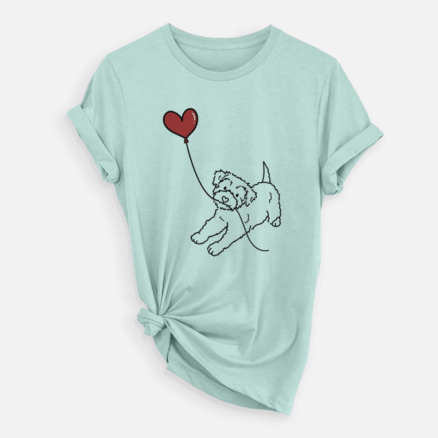Yorkiepoo Heart String - Unisex Crewneck