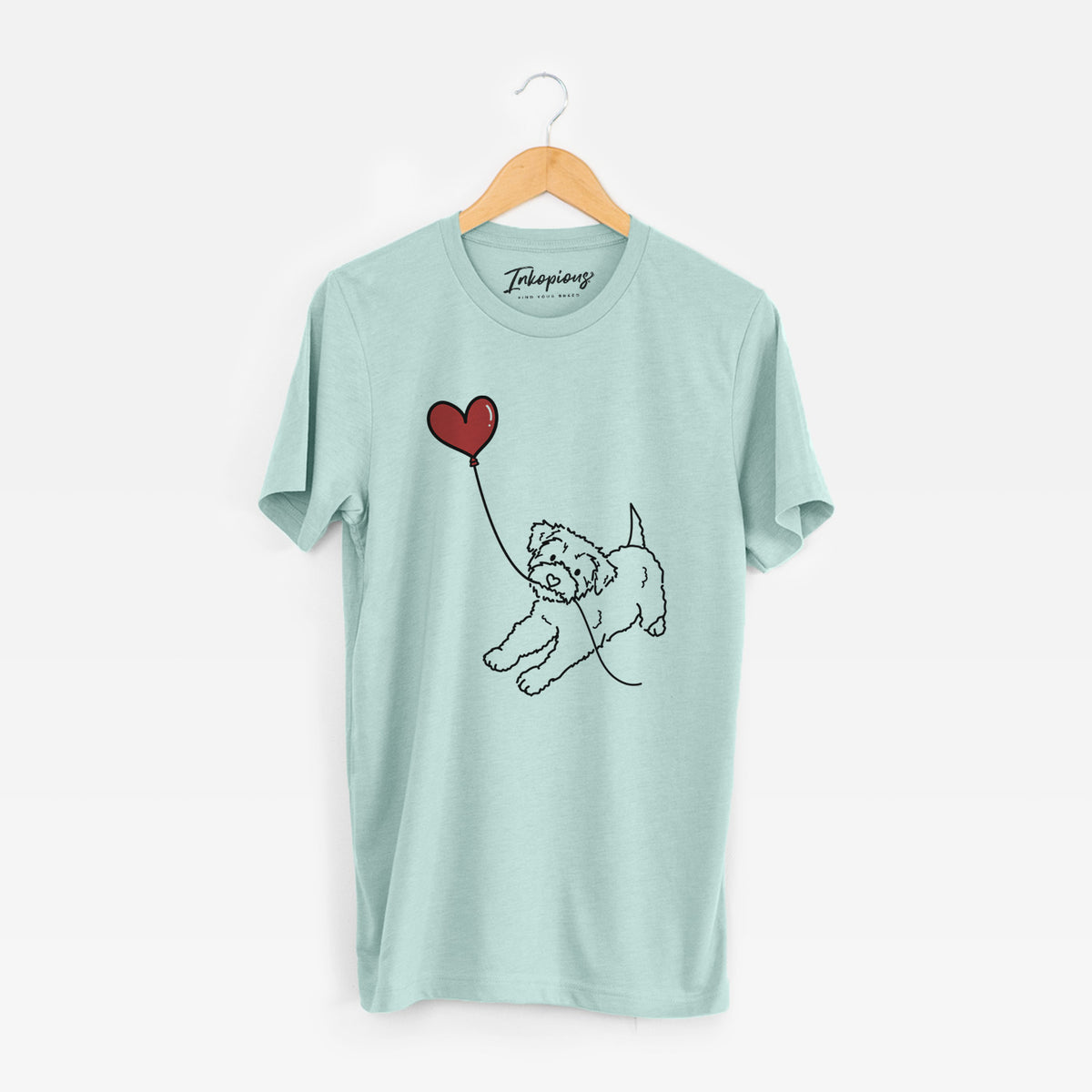 Yorkiepoo Heart String - Unisex Crewneck