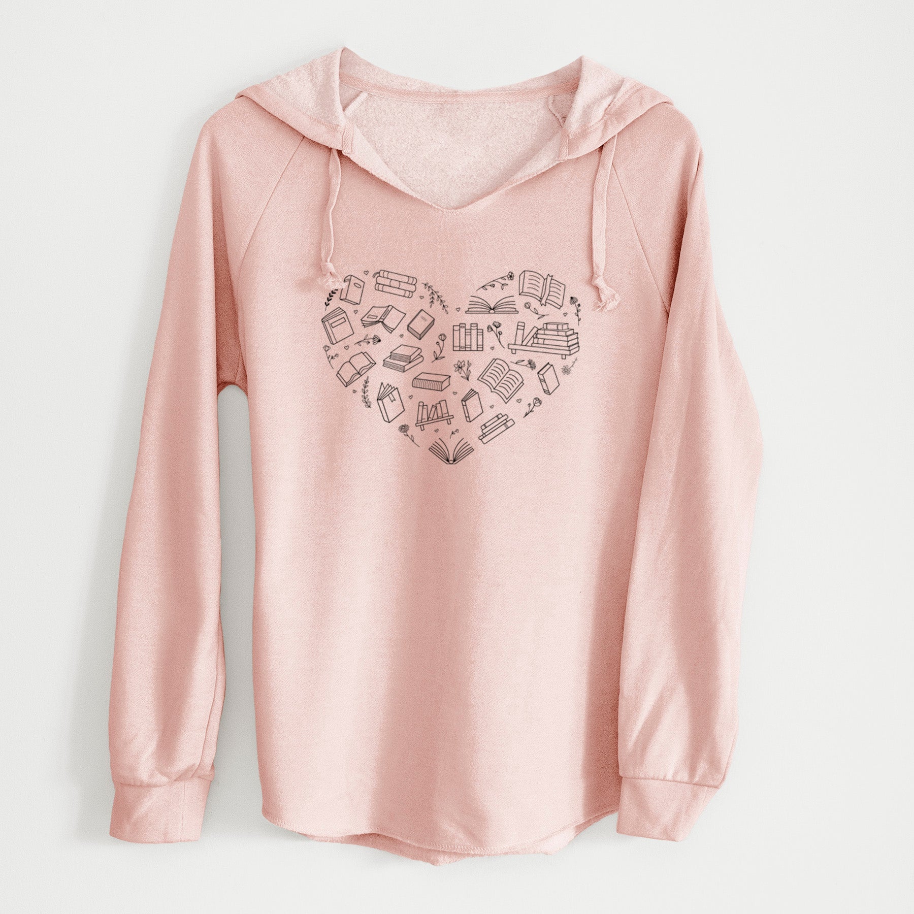 Heart Full of Books - Cali Wave Hooded Sweatshirt