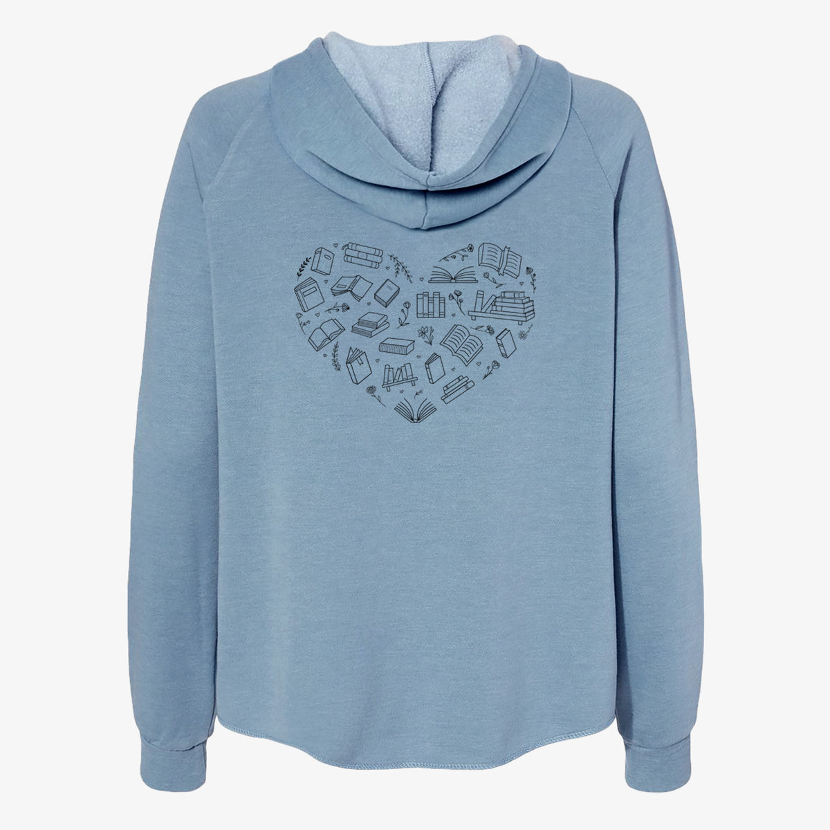 Heart Full of Books - Women's Cali Wave Zip-Up Sweatshirt