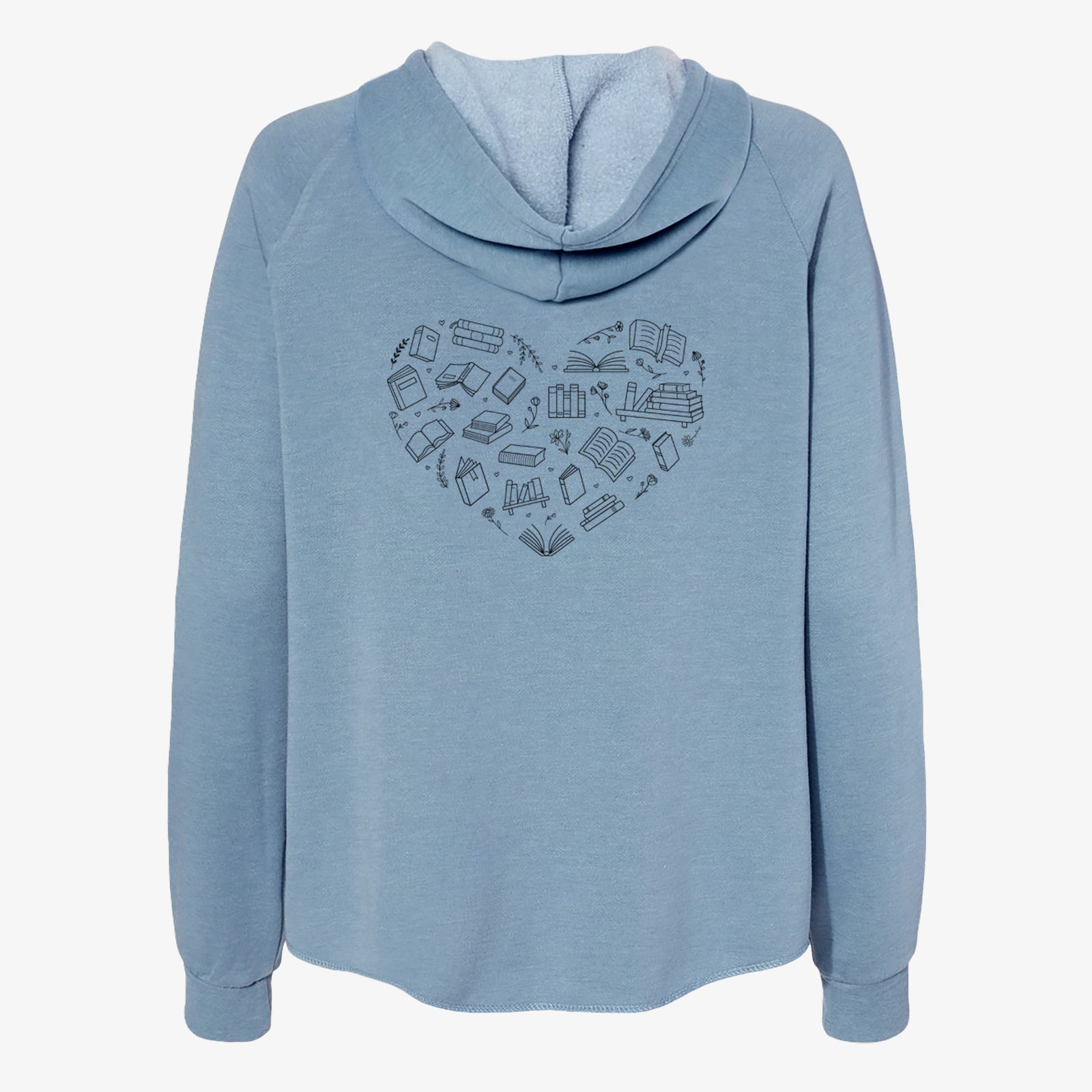 Heart Full of Books - Women's Cali Wave Zip-Up Sweatshirt