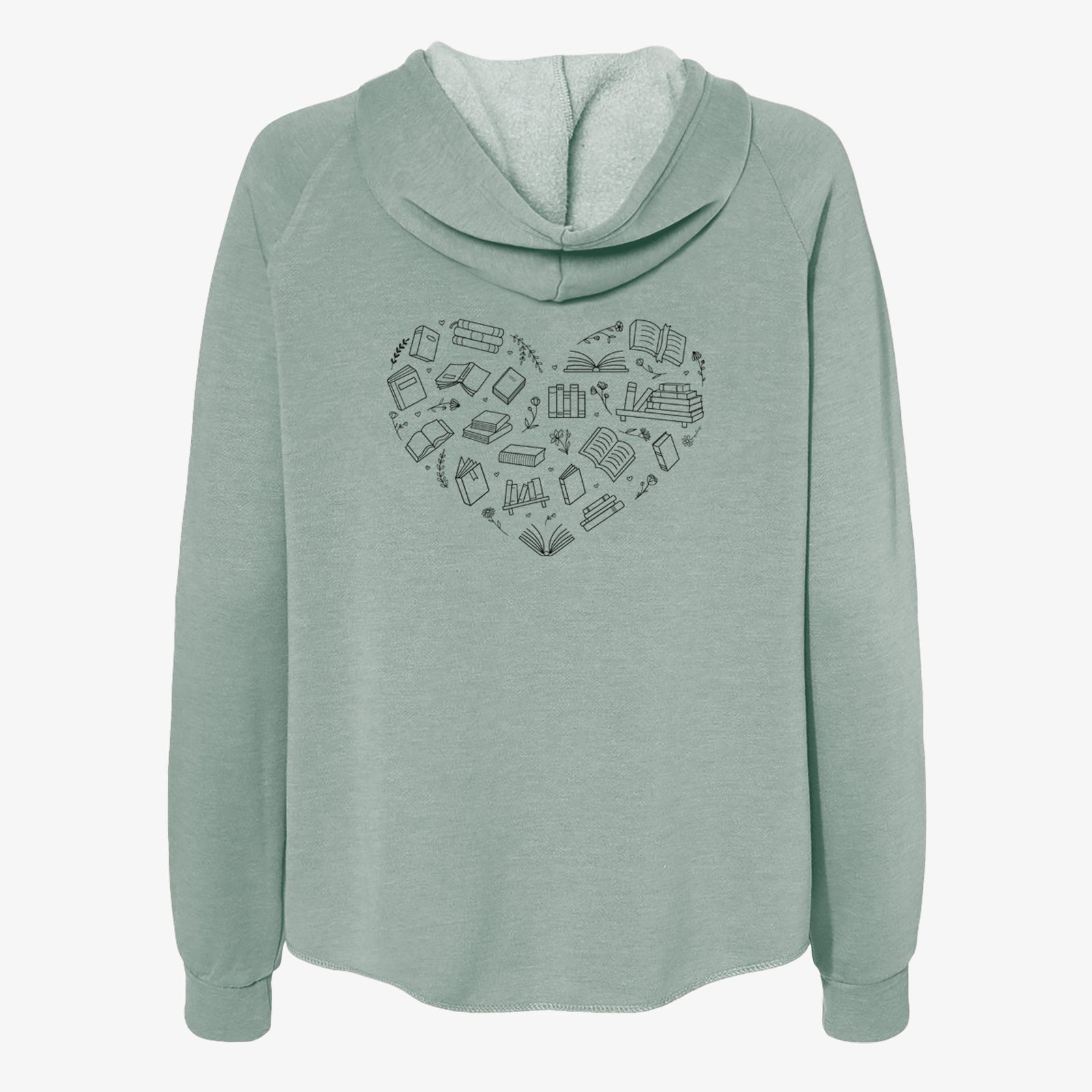 Heart Full of Books - Women's Cali Wave Zip-Up Sweatshirt