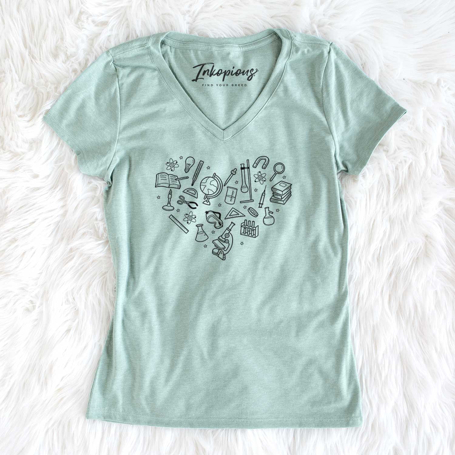 Heart Full of Science - Women's V-neck Shirt