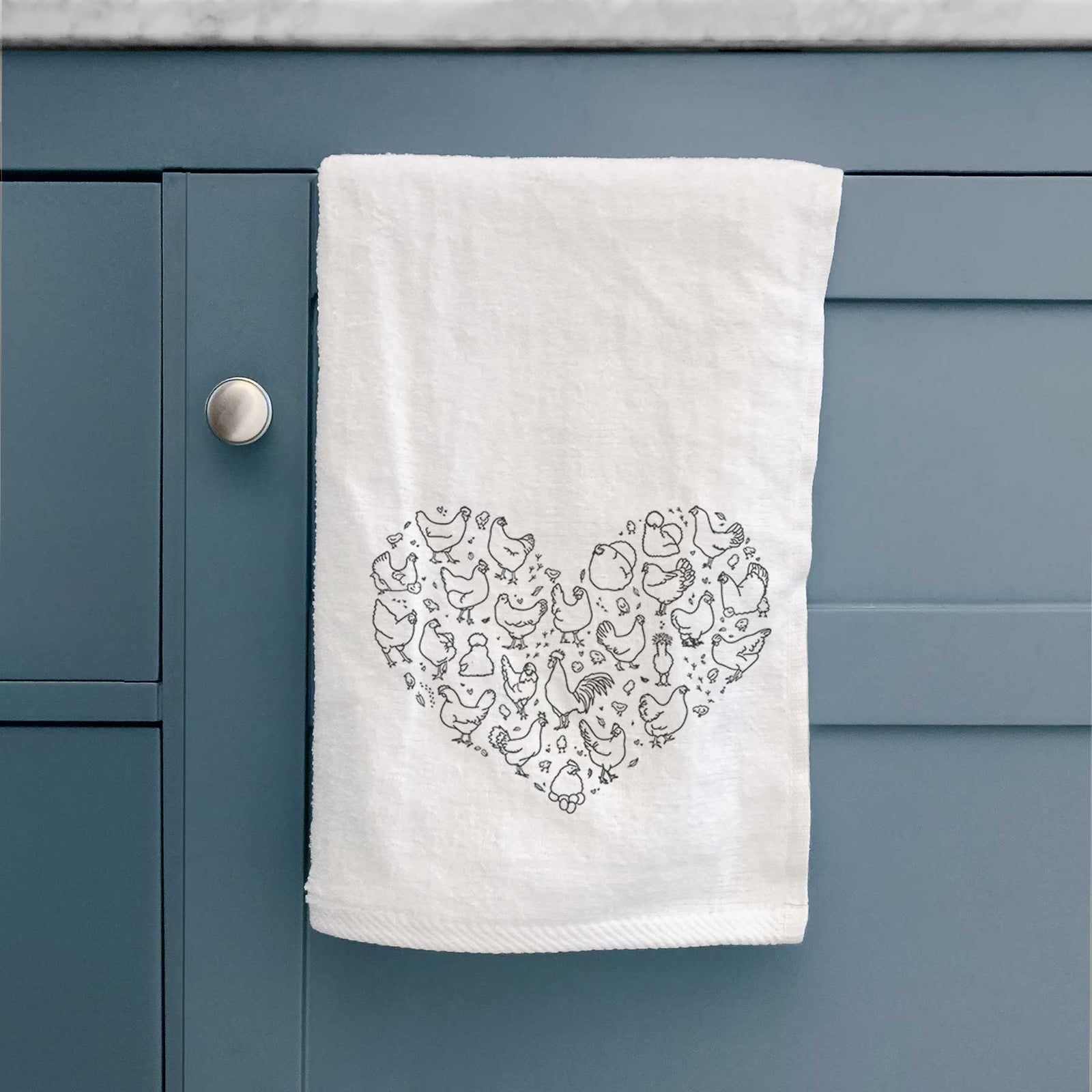 Heart of Chickens Decorative Hand Towel