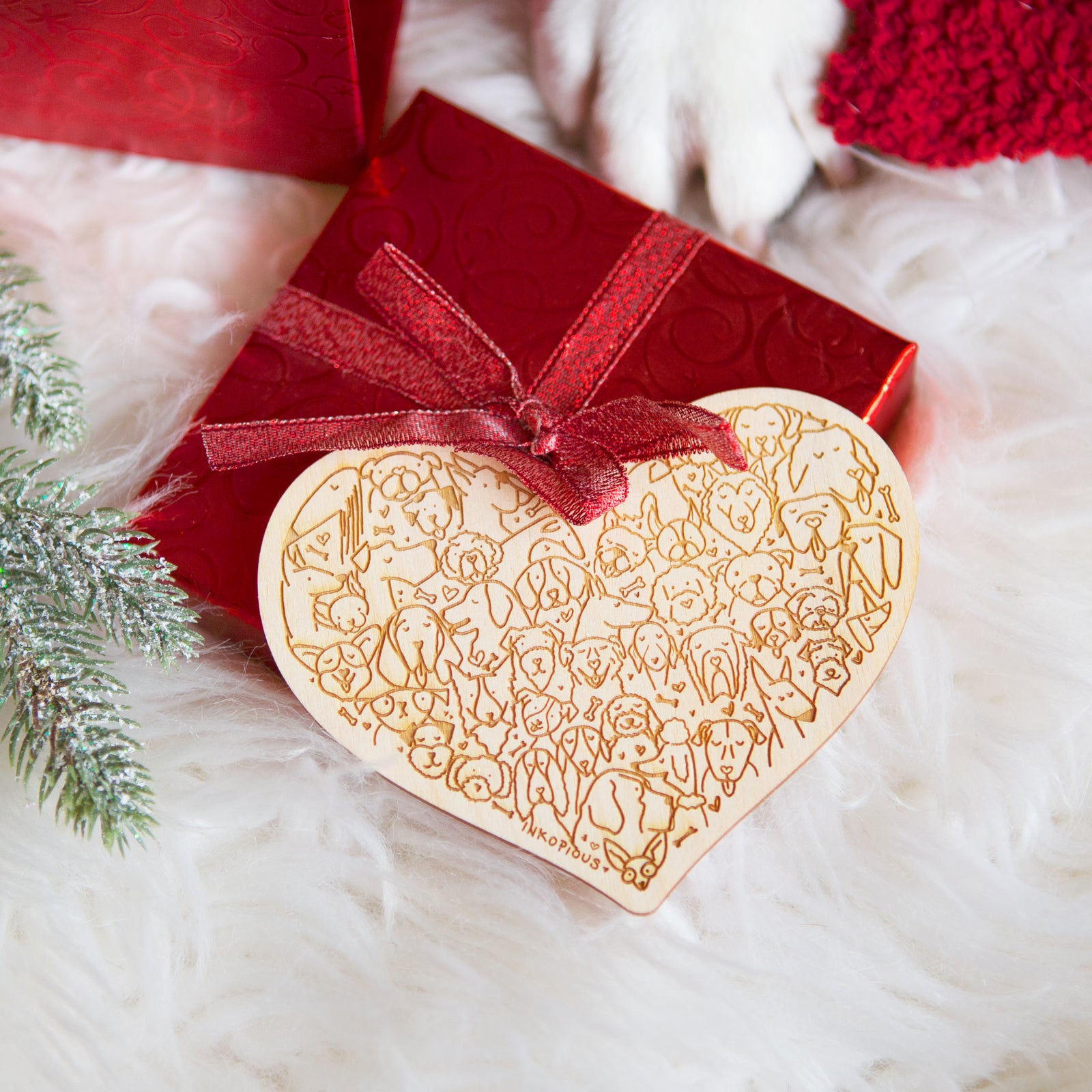 Heart of Dogs Ornament