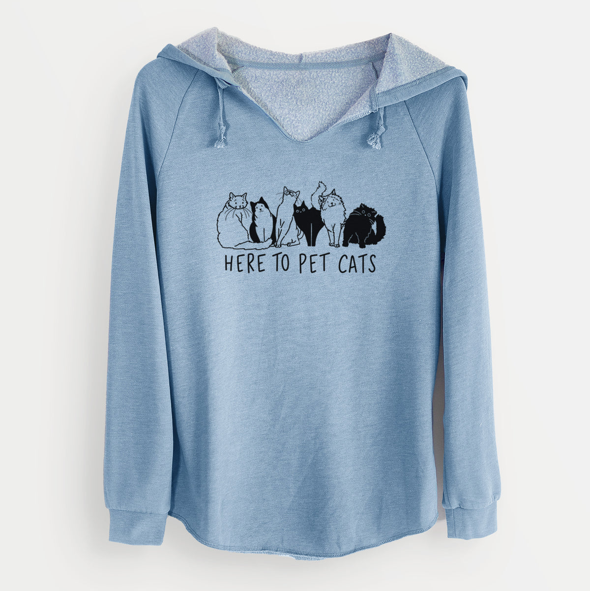 Here to Pet Cats - Cali Wave Hooded Sweatshirt