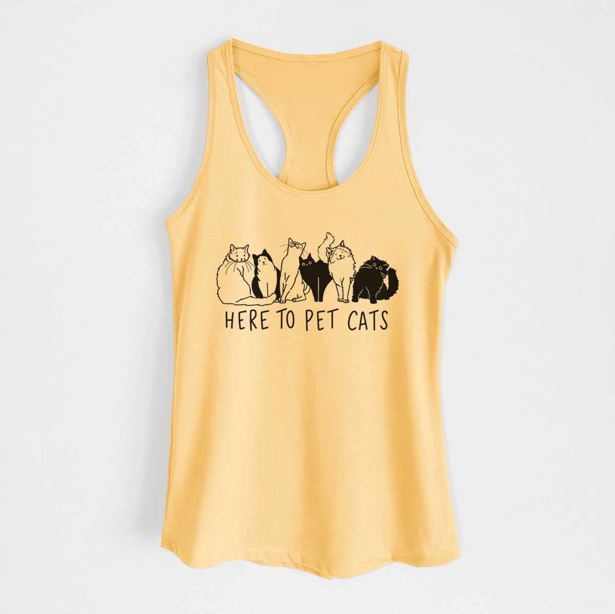 Here to Pet Cats - Women's Racerback Tanktop
