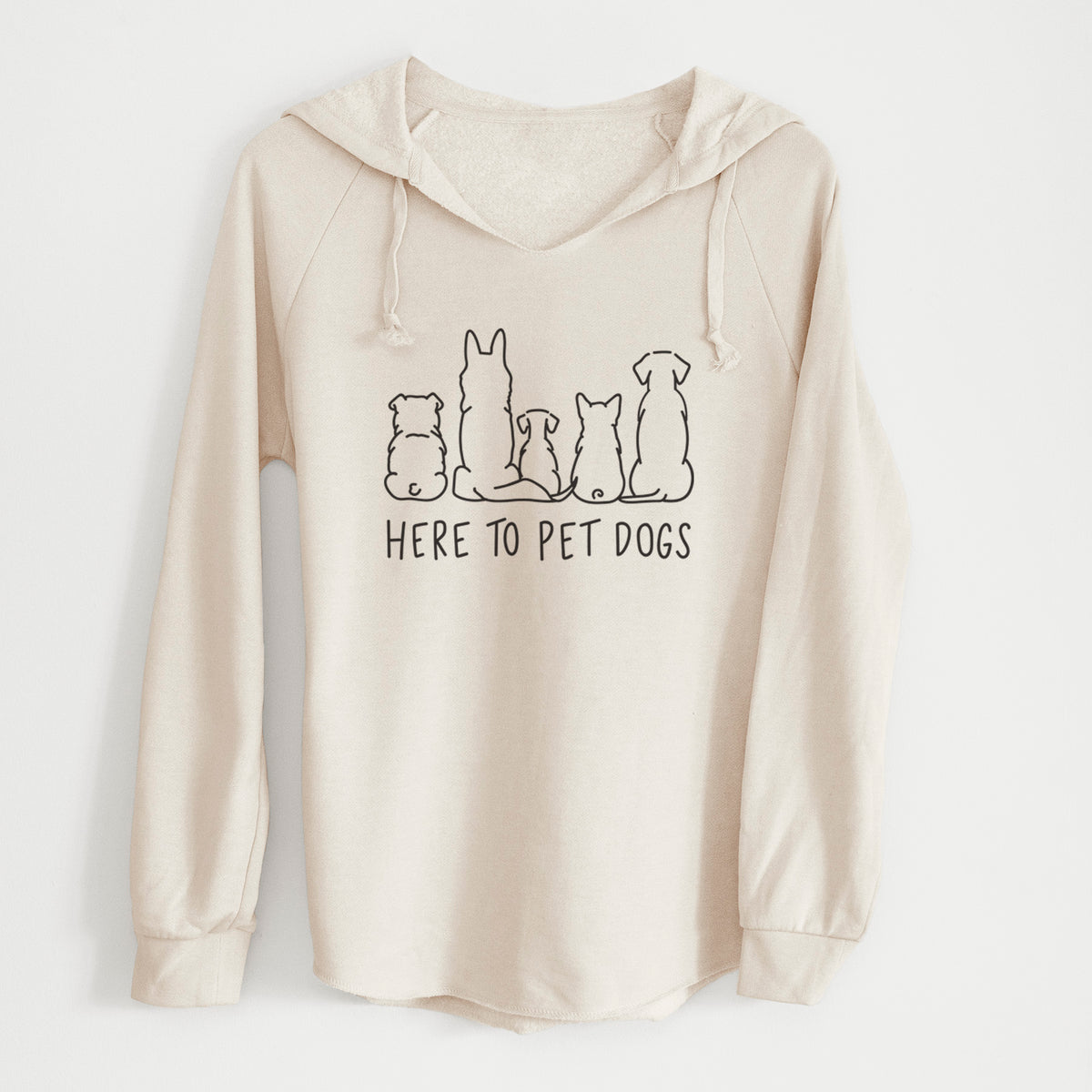 Here To Pet Dogs - Cali Wave Hooded Sweatshirt