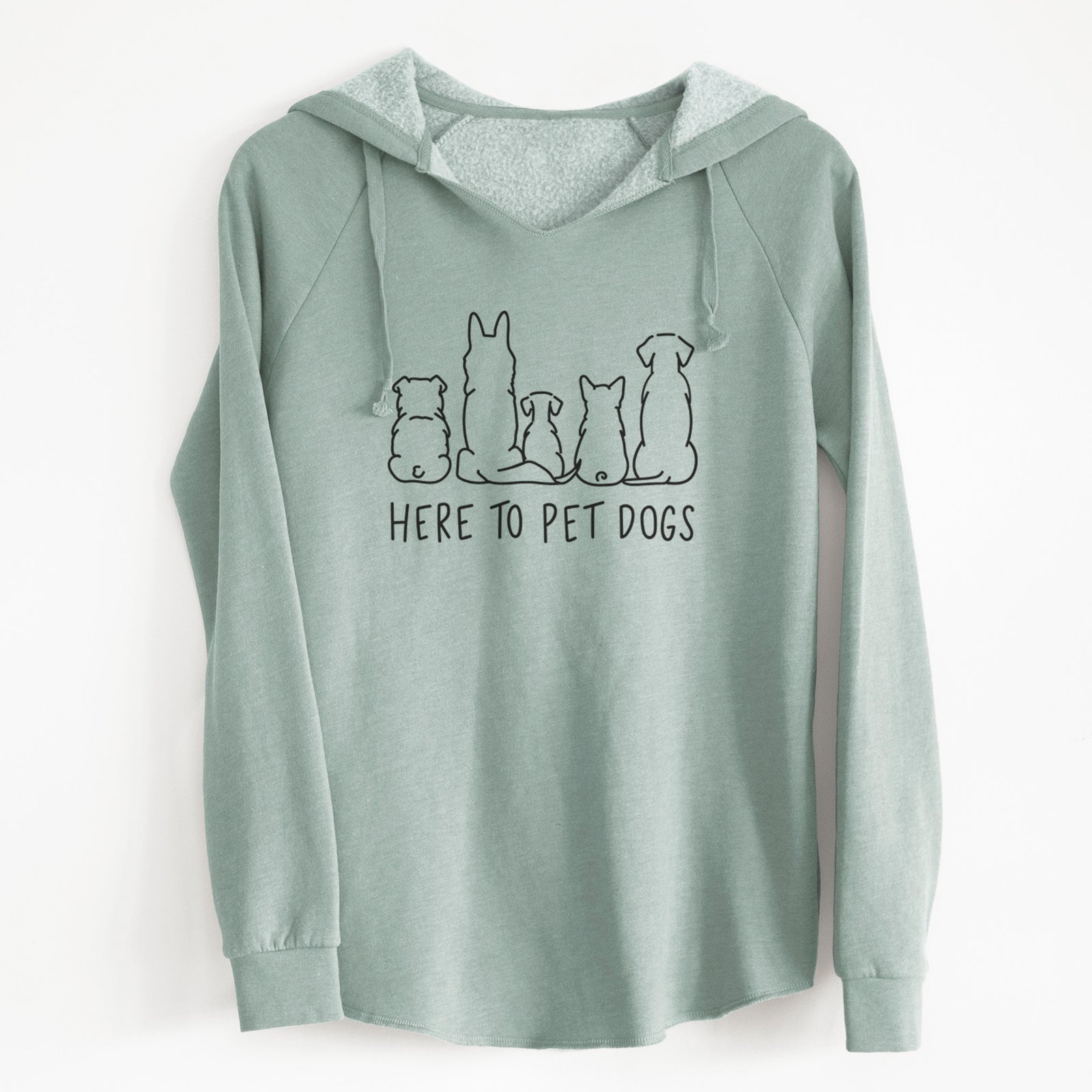 Here To Pet Dogs - Cali Wave Hooded Sweatshirt