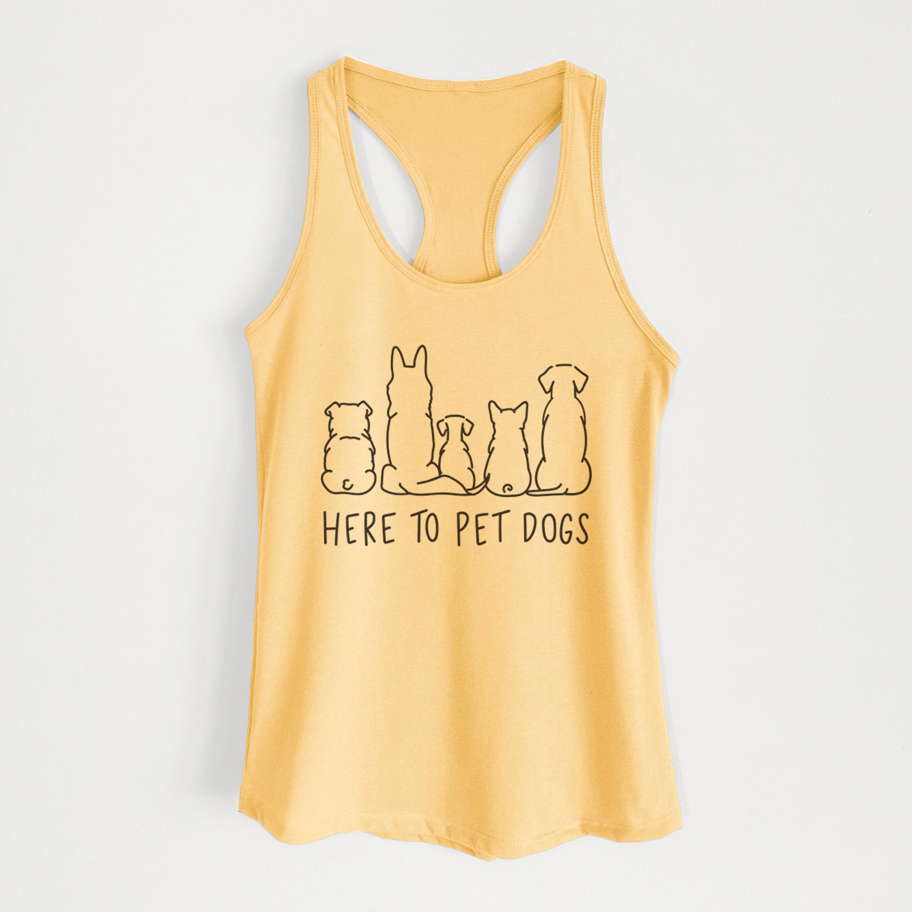 Here To Pet Dogs - Women's Racerback Tanktop