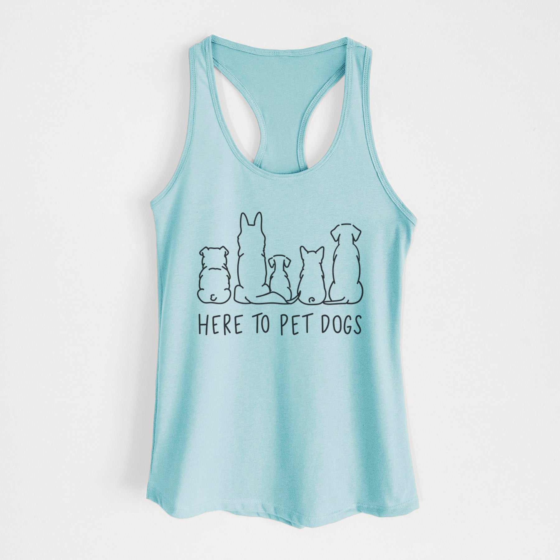 Here To Pet Dogs - Women's Racerback Tanktop