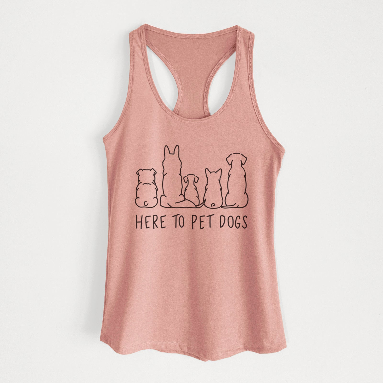 Here To Pet Dogs - Women's Racerback Tanktop